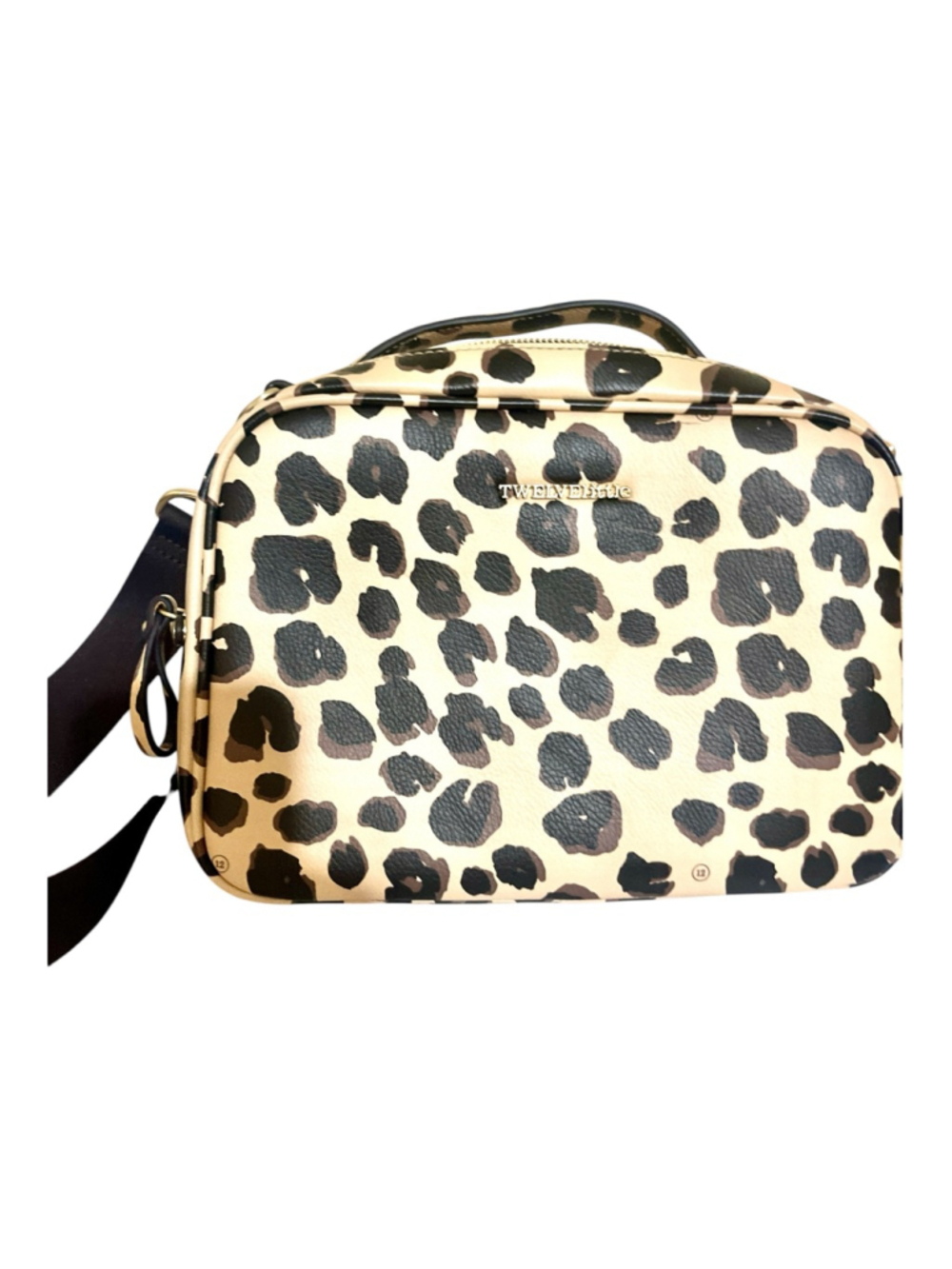 TWELVElittle Luxe Diaper Clutch in leopard print vegan leather